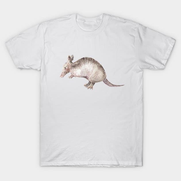 Armadillo Watercolor T-Shirt by wanderinglaur